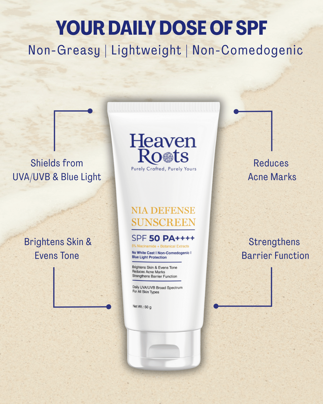 NIA DEFENCE SUNSCREEN SPF 50 PA++++