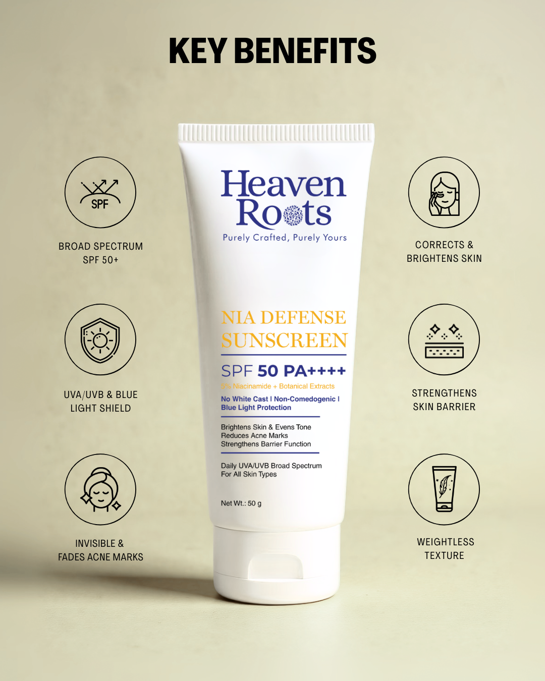 NIA DEFENCE SUNSCREEN SPF 50 PA++++