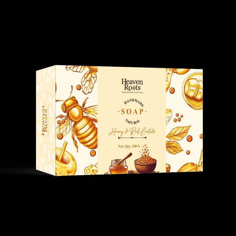 Heaven Roots Honey & Red Lentils Handmade Soap | 100g