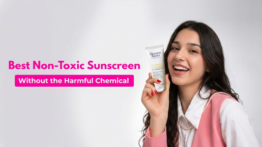 Best non toxic sunscreen without harmful chemicals - Heaven Roots Nia Defence SPF 50