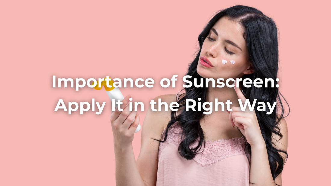A woman applying sunscreen on her face highlighting the importance of sunscreen and how to apply it the right way for healthy skin in summer