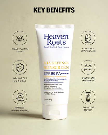 NIA DEFENCE SUNSCREEN SPF 50 PA++++