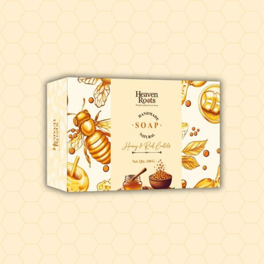 Heaven Roots Honey & Red Lentils Handmade Soap | 100g