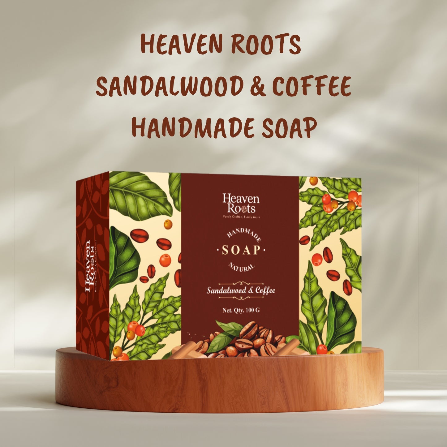 Sandalwood & Coffee Handmade Soap for Tan and Oily Skin | 100g
