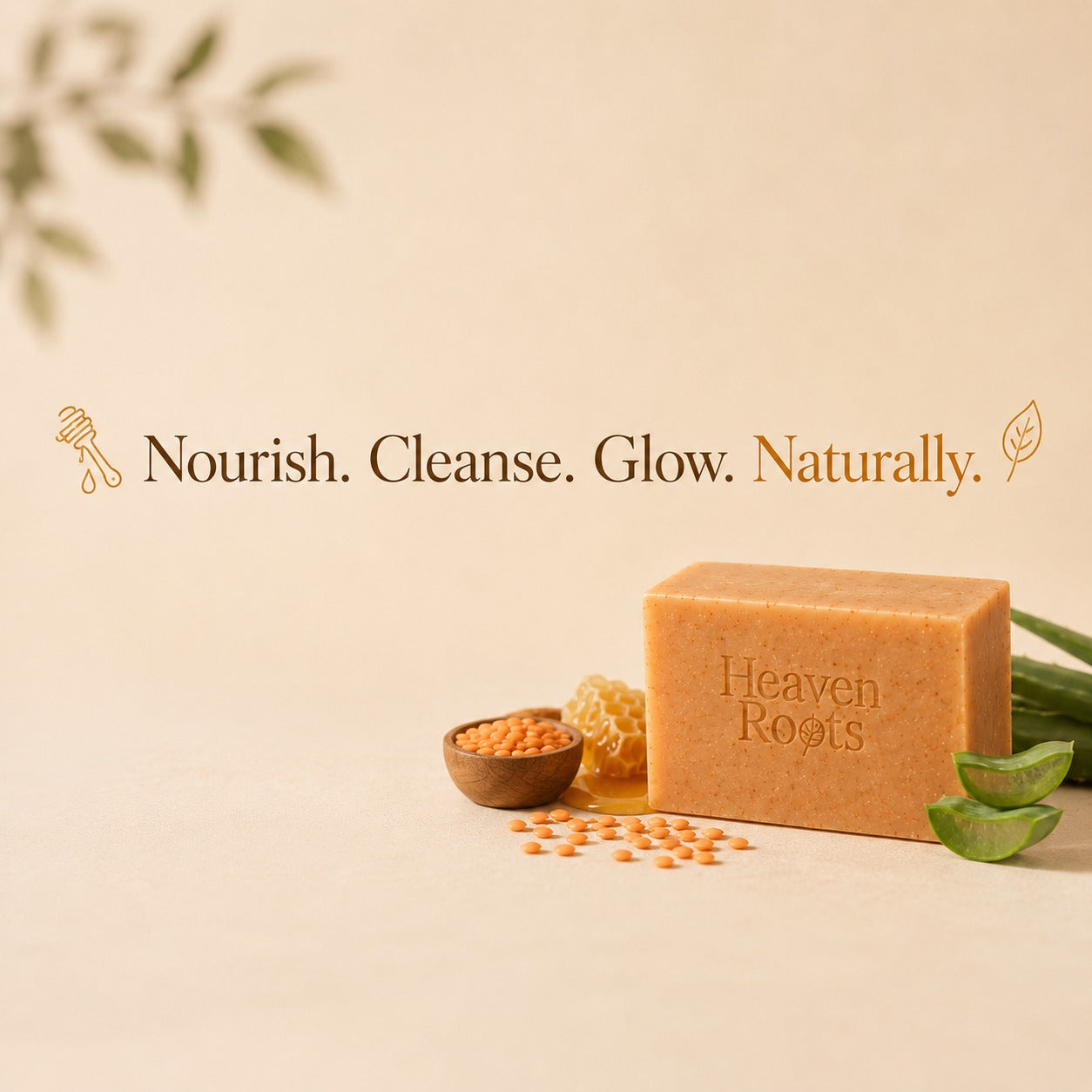 Honey & Red Lentils Handmade Soap for Dry Skin | 100g
