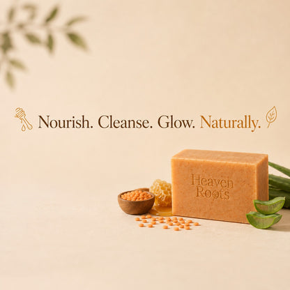 Honey & Red Lentils Handmade Soap for Dry Skin | 100g